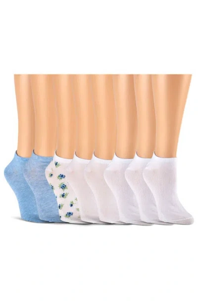 Laundry By Shelli Segal 8-pack Assorted Low Cut Socks In Blue