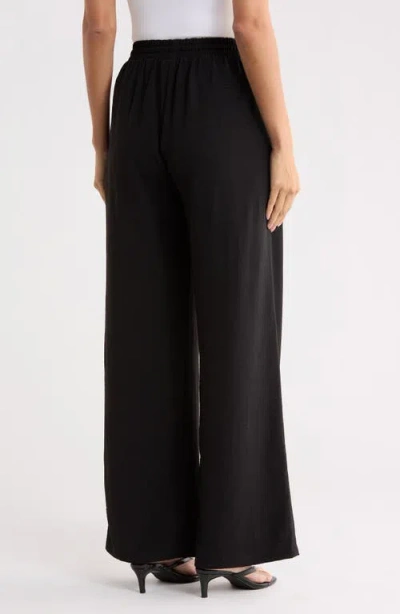 Leith Airflow Pull-on Wide Leg Pants In Black