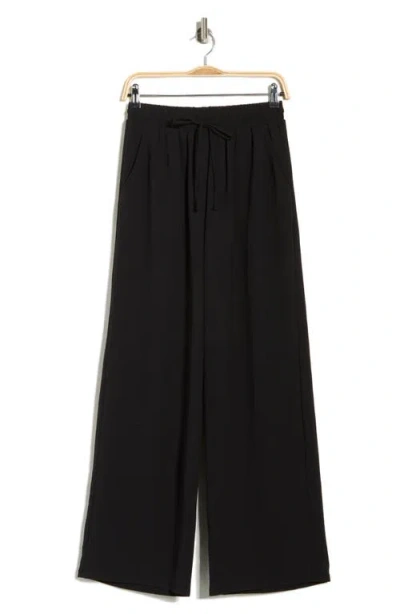 Leith Airflow Pull-on Wide Leg Pants In Black