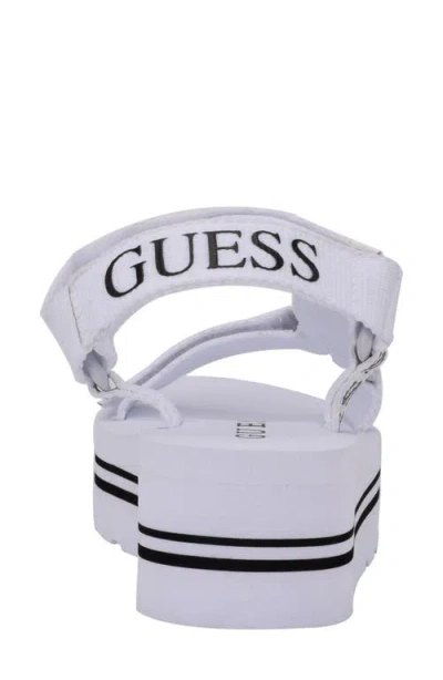 Guess Avin Platform Sandal In Multi