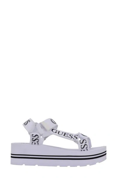 Guess Avin Platform Sandal In Multi