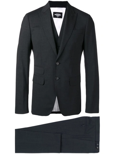 Dsquared2 London Three-piece Suit In Grey