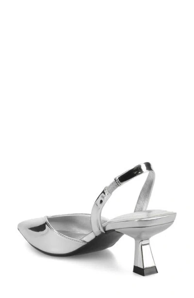 Journee Collection Fallon Slingback Pump In Silver