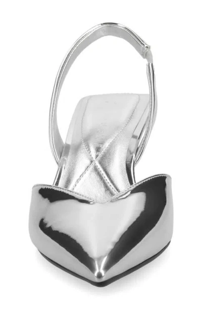 Journee Collection Fallon Slingback Pump In Silver