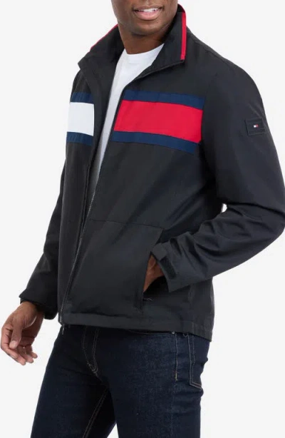 Tommy Hilfiger Flag Softshell Zip Jacket In Multi