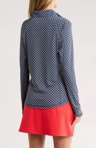 Callaway Mini Geometric Quarter Zip Pullover In Blue