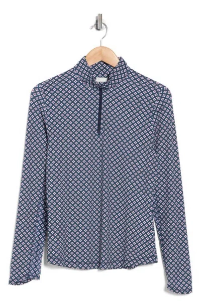 Callaway Mini Geometric Quarter Zip Pullover In Blue