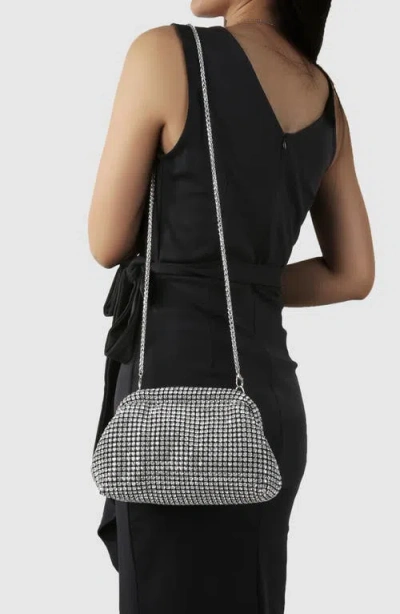 Berness Crystal Clutch In Silver