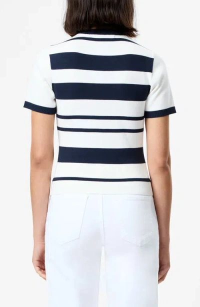 French Connection Maxime Stripe Short Sleeve Top In White