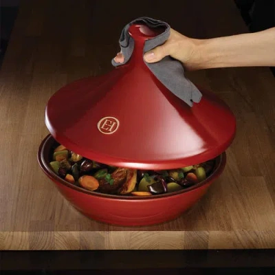Emile Henry Ceramic Tagine In Red