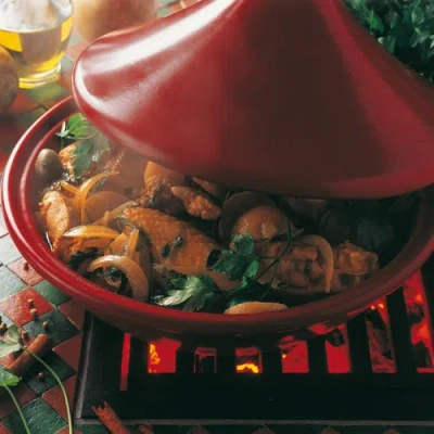 Emile Henry Ceramic Tagine In Red