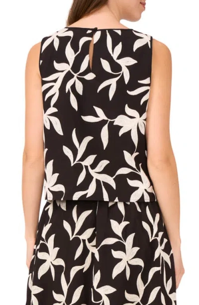 Halogenr Halogen(r) Botanical Embellished Sleeveless Shell In Black