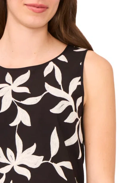 Halogenr Halogen(r) Botanical Embellished Sleeveless Shell In Black