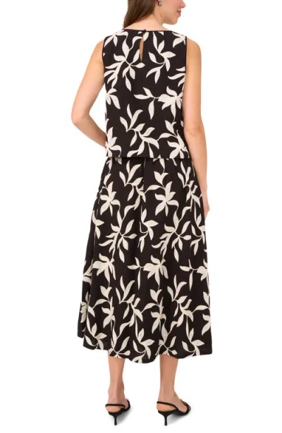 Halogenr Halogen(r) Botanical Embellished Sleeveless Shell In Black