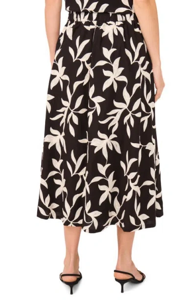 Halogenr Halogen(r) Embroidered Pull-on A-line Midi Skirt In Black