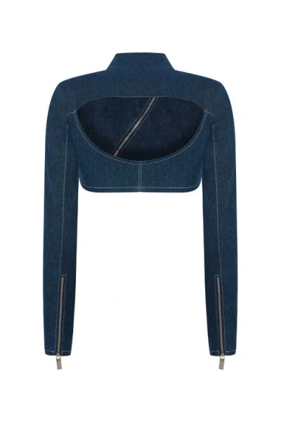 Jendue Us Spin Denim Jacket In Blue