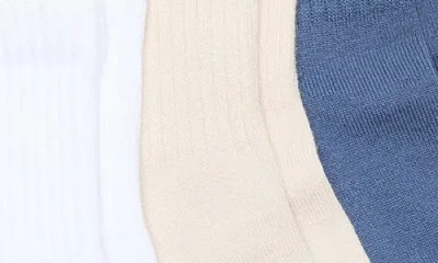 Zella Assorted 3-pack Half Crew Socks In Blue