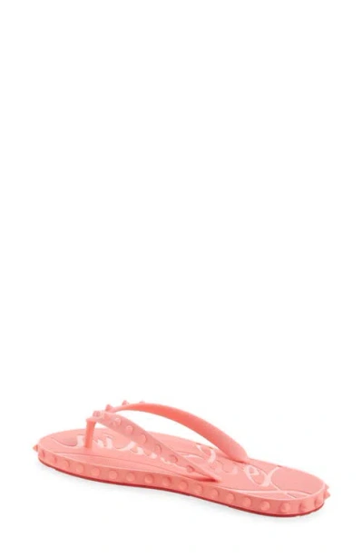 Christian Louboutin Super Loubi Flip Spiked Thong Sandals In Multi