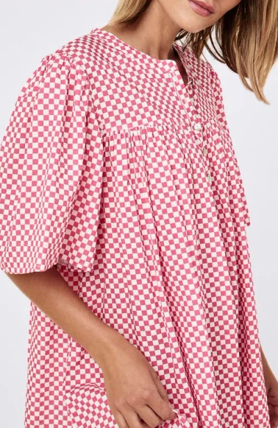 Papinelle Anais Gathered Nightie Nightgown In Pink