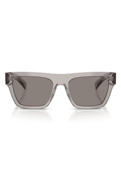 Prada 54mm Rectangular Sunglasses In Gray