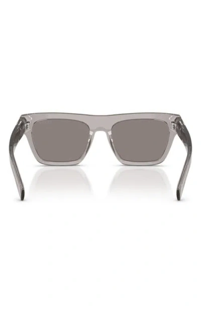 Prada 54mm Rectangular Sunglasses In Gray