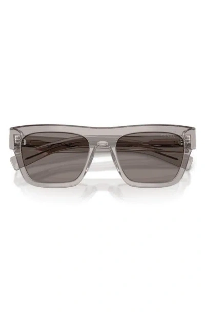 Prada 54mm Rectangular Sunglasses In Gray