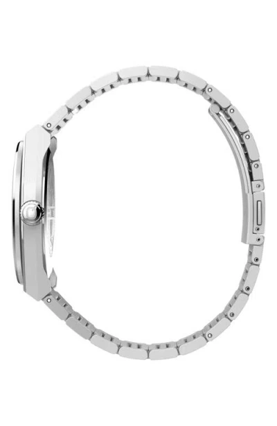 Timex Q Continental Gmt 39mm Watch In Silver