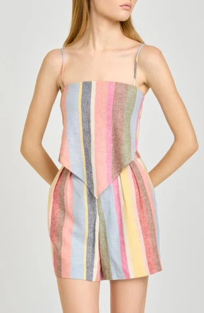 Wayf Rio Linen Blend Shorts In Multi
