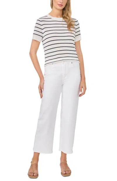 Halogenr Halogen(r) Stripe Crewneck Sweater In White