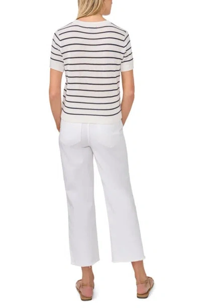 Halogenr Halogen(r) Stripe Crewneck Sweater In White