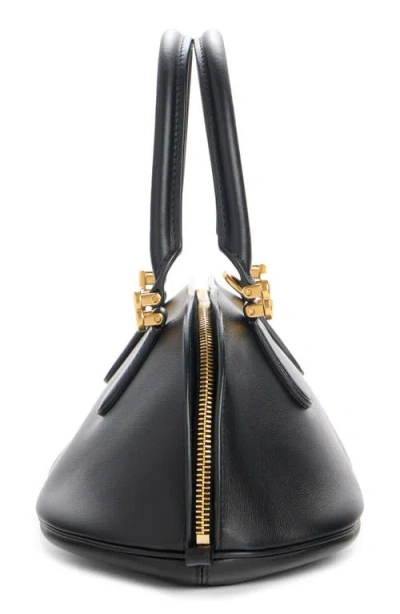 Balenciaga Mini Leather Bolero B Logo Zip Fastening Top Handle With Ring Detail In Black