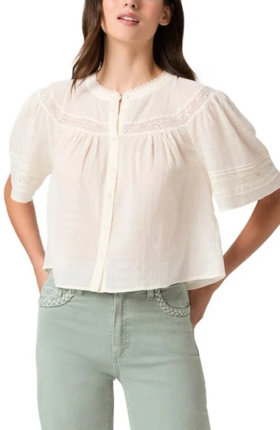Paige Cotton Embroidered Pasadena Blouse In White