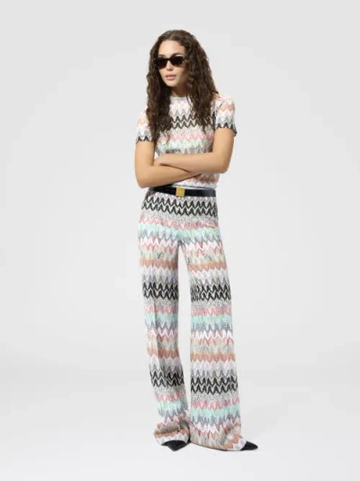 Missoni Zigzag Wide-leg Trousers In Multi