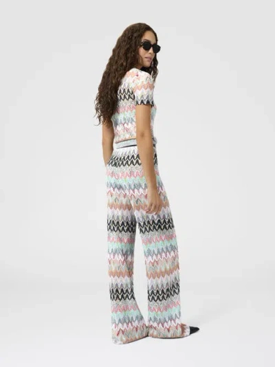 Missoni Zigzag Wide-leg Trousers In Multi