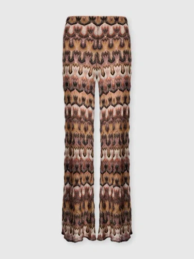 Missoni Patterned Trousers In Brown