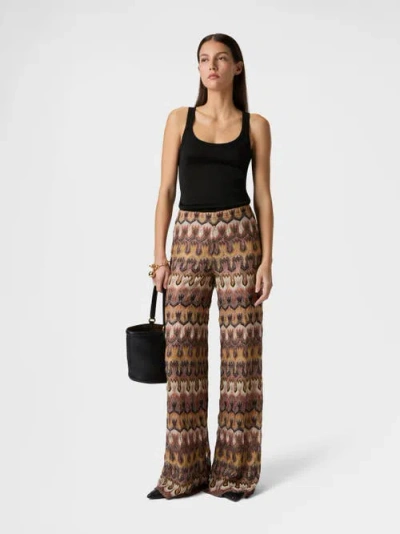 Missoni Patterned Trousers In Brown