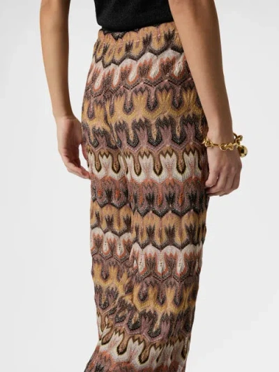 Missoni Patterned Trousers In Brown
