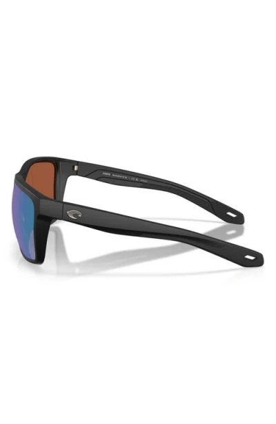 Costa Del Mar Broadbill Ii Xl 62mm Polarized Oversize Rectangular Sunglasses In Green