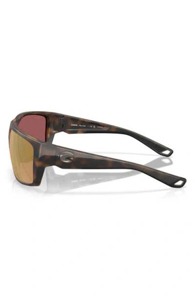 Costa Del Mar 64mm Polarized Rectangular Sunglasses In Orange