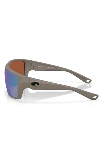 Costa Del Mar 64mm Polarized Rectangular Sunglasses In Gray