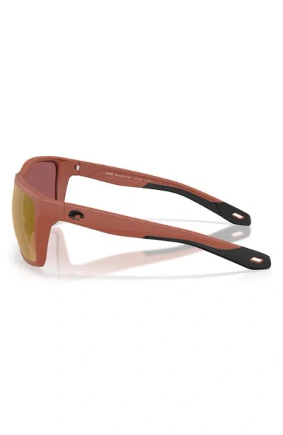 Costa Del Mar Broadbill Ii Xl 62mm Polarized Oversize Rectangular Sunglasses In Brown
