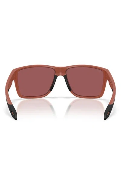Costa Del Mar Broadbill Ii Xl 62mm Polarized Oversize Rectangular Sunglasses In Brown
