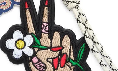 Marc Jacobs The Cluster Peace Sign Bag Charm In Transparent