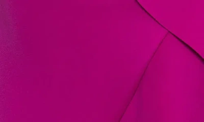Xscape Evenings Cascade Ruffle Strapless Scuba Crepe Gown In Purple