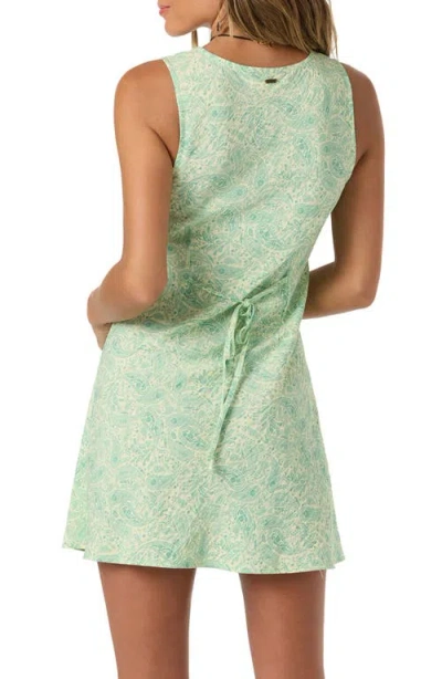 O'neill Eloise Paisley Cotton Minidress In Neutral