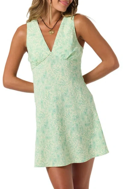 O'neill Eloise Paisley Cotton Minidress In Neutral