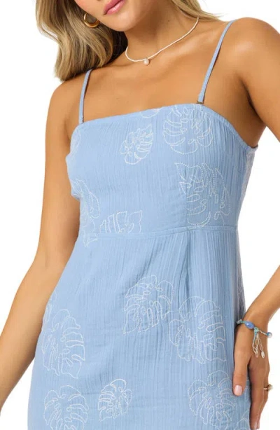 O'neill Cassie Monstera Minidress In Blue
