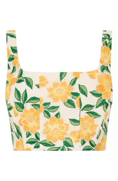 Milly Illy Mel Embroidered Sleeveless Top In Multi