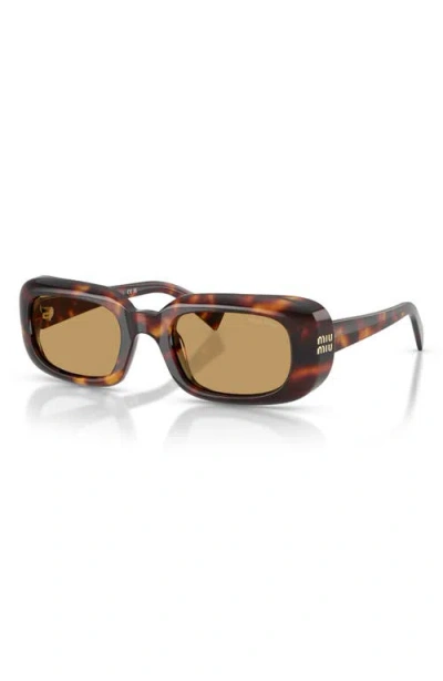 Miu Miu Square-frame Acetate Sunglasses In Brown