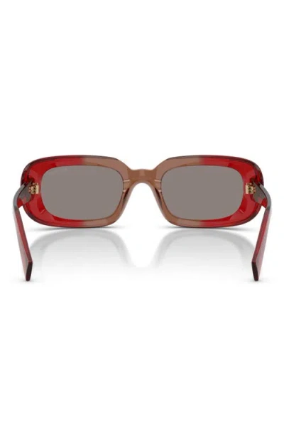 Miu Miu 52mm Rectangular Sunglasses In Brown
